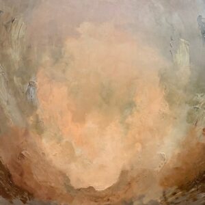 Ember — acrylic on canvas by Raluca Luchian, 100 × 140 cm