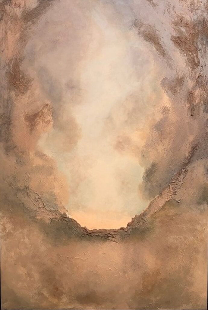 Renewal — acrylic on canvas by Raluca Luchian, 180 × 120 cm