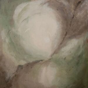 Veil — acrylic on canvas by Raluca Luchian, 160 × 140 cm